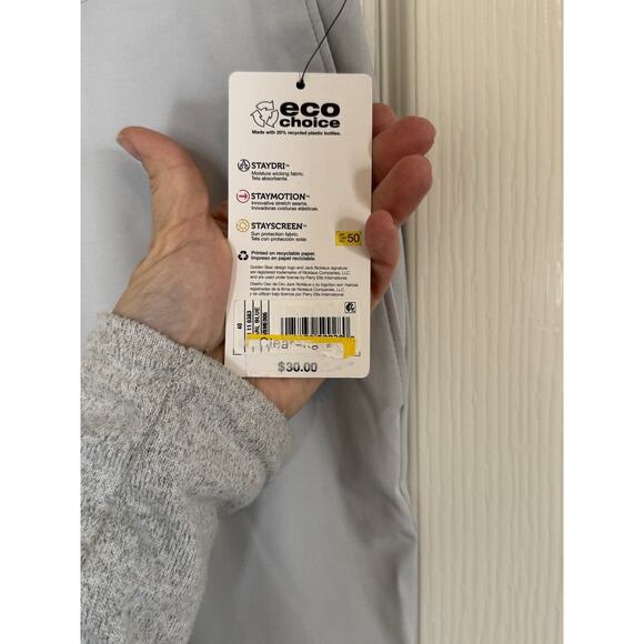 Nicklaus Eco Choice Men's Golf Shorts In Light Gray with 8-inch Inseam Size 40 - Picture 5 of 10